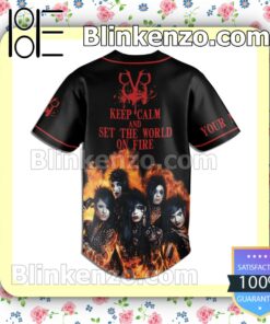 Black Veil Brides Keep Calm And Set The World On Fire Personalized Baseball Jersey a