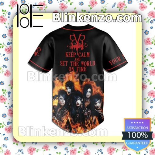 Black Veil Brides Keep Calm And Set The World On Fire Personalized Baseball Jersey a