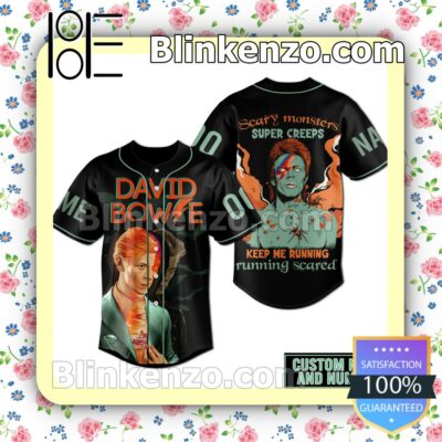 David Bowie Scary Monsters Personalized Baseball Jersey