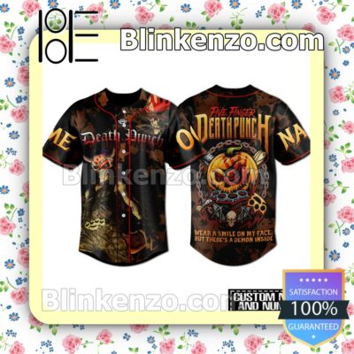 Five Finger Death Punch Wear A Smile On My Face Personalized Baseball Jersey