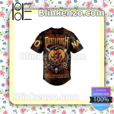 Five Finger Death Punch Wear A Smile On My Face Personalized Baseball Jersey b