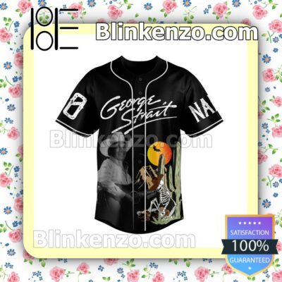 George Strait Skeleton Whiskey Is The Gasoline Personalized Baseball Jersey a