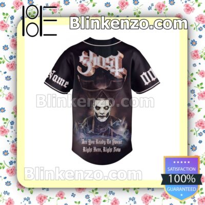 Ghost He Is Personalized Baseball Jersey b