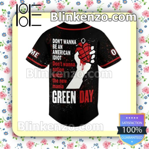 Father's Day Gift Green Day Don't Wanna Be An American Idiot Personalized Jerseys Shirt