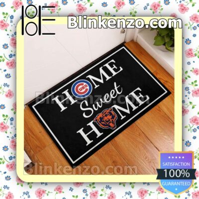 Home Sweet Home Chicago Cubs Chicago Bears Welcome Mats a