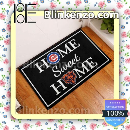 Home Sweet Home Chicago Cubs Chicago Bears Welcome Mats a
