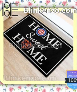 Home Sweet Home Chicago Cubs Chicago Bears Welcome Mats b