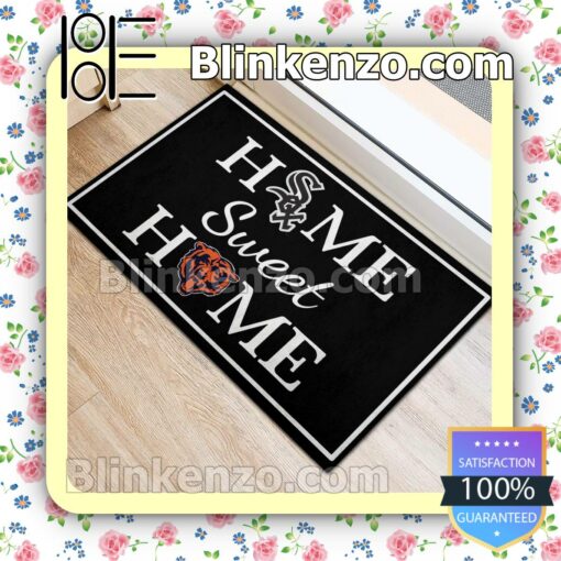 Home Sweet Home Chicago White Sox Chicago Bears Welcome Mats b