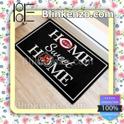 Home Sweet Home Cincinnati Reds Cincinnati Bengals Welcome Mats b