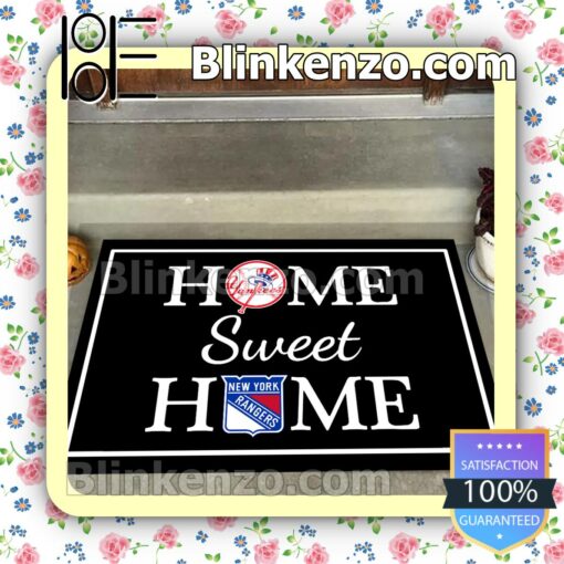 Home Sweet Home New York Yankees New York Rangers Welcome Mats