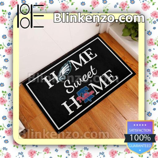 Home Sweet Home Philadelphia Eagles Philadelphia Phillies Welcome Mats b