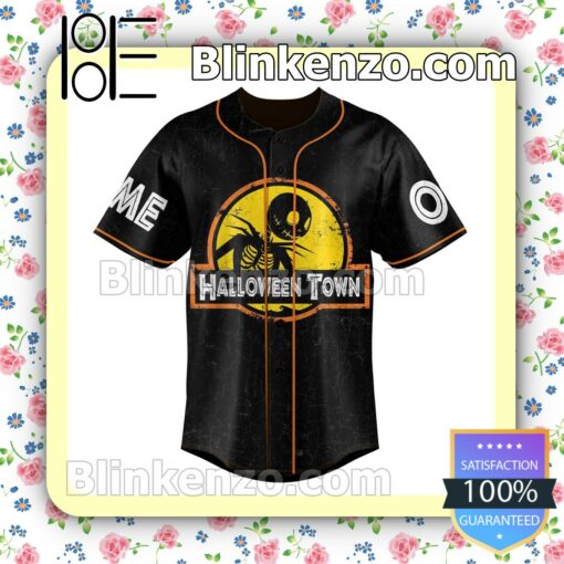 Jack Skellington All Word And No Scare Makes Jack A Dull Boy Personalized Baseball Jersey b