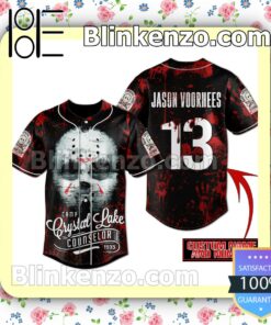 Jason Voorhees Camp Crystal Lake Counselor 1935 Personalized Baseball Jersey