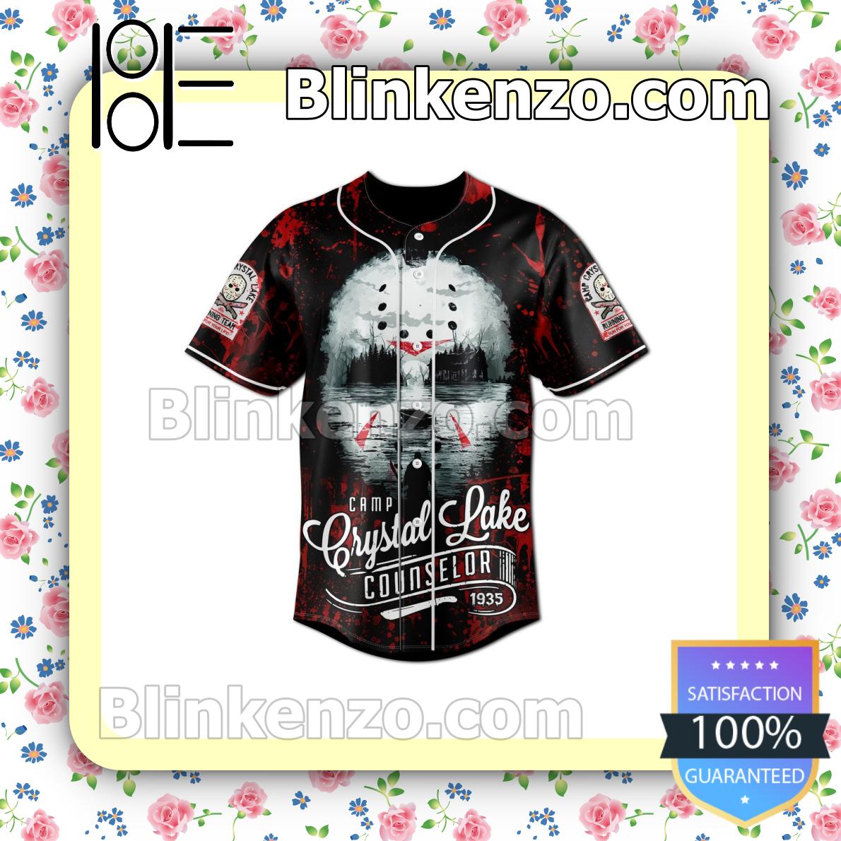 Camp Crystal Lake Jason Voorhees Custom Baseball Jersey 3XL