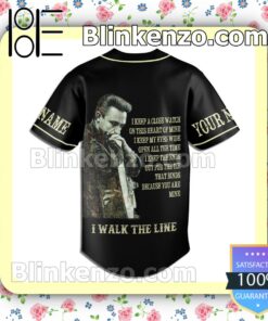 Johnny Cash I Walk The Line  Personalized Baseball Jersey b