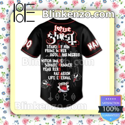 Love Boo Ghost Personalized Baseball Jersey b