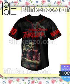 Michael Jackson's Thriller Personalized Baseball Jersey a