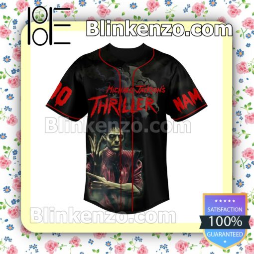 Michael Jackson's Thriller Personalized Baseball Jersey a