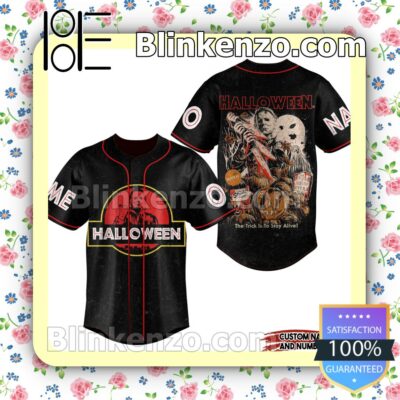 Michael Myers Halloween The Trick Is To Stay Alive Personalized Baseball Jersey