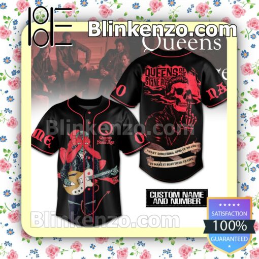 Queens Of The Stone Age I Want Something Good To Die For Personalized Baseball Jersey
