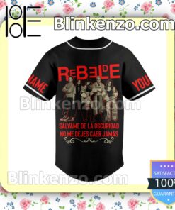 Rebelde Series Personalized Baseball Jersey a