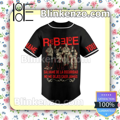 Rebelde Series Personalized Baseball Jersey a