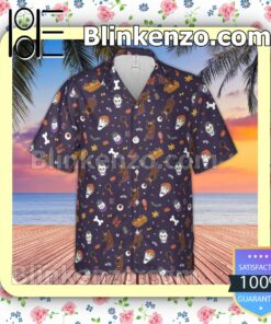 Scooby-doo Monsters Halloween Men's Aloha Shirt b