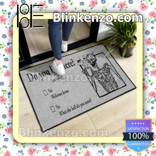 Great Quality Skeleton Do You Live Here Doormat