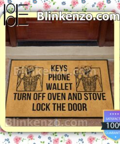 Skeleton Keys Phone Wallet Turn Off Oven And Stove Lock The Door Doormat