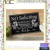 Skeleton No Soliciting Seriously Doormat