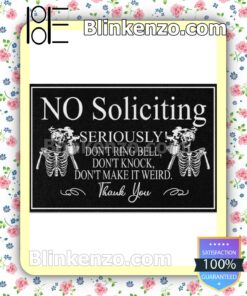 Top Rated Skeleton No Soliciting Seriously Doormat