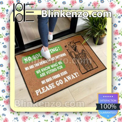 Free Ship Skeleton No Soliciting We Are Too Broke To Buy Anything Doormat