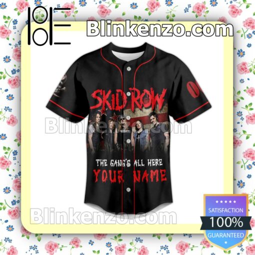 Skid Row The Gang's All Here Personalized Baseball Jersey a