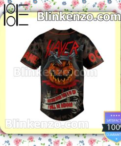 Slayer Death Means Nothing There Is No End I Will Be Reborn Personalized Baseball Jersey b