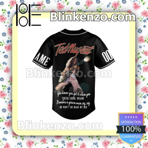 Ted Nugent You Know I'm Here To Stay Personalized Baseball Jersey b