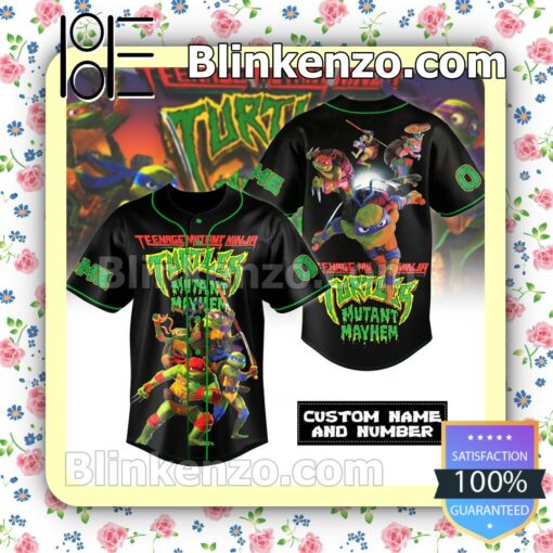 Teenage Mutant Ninja Turtles Mutant Mayhem Personalized Baseball Jersey