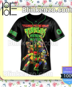 Teenage Mutant Ninja Turtles Mutant Mayhem Personalized Baseball Jersey a