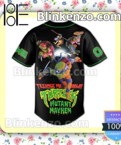 Teenage Mutant Ninja Turtles Mutant Mayhem Personalized Baseball Jersey b