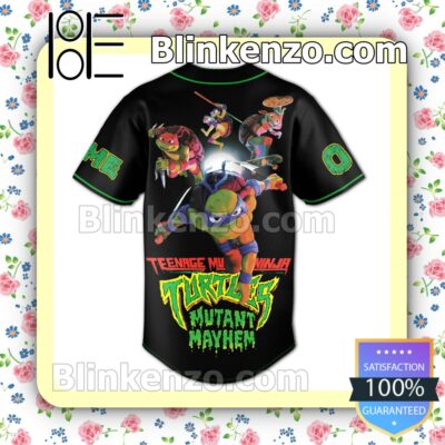 Teenage Mutant Ninja Turtles Mutant Mayhem Personalized Baseball Jersey b