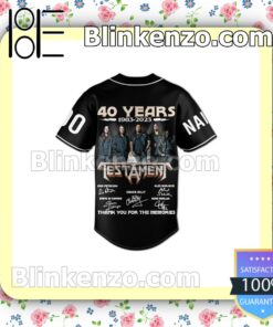 Top Selling Testament 40th Anniversary 1983-2023 Personalized Jerseys Shirt