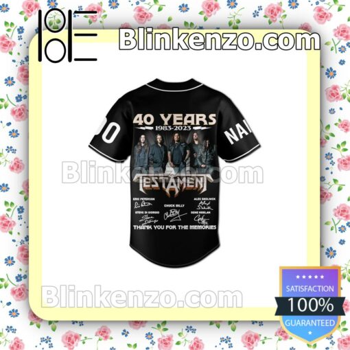 Top Selling Testament 40th Anniversary 1983-2023 Personalized Jerseys Shirt