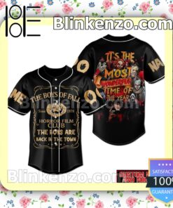 The Boys Of Fall Horror Film Club  Personalized Baseball Jersey
