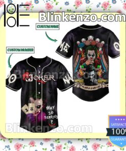 The Joker Why So Serious Personalized Baseball Jersey