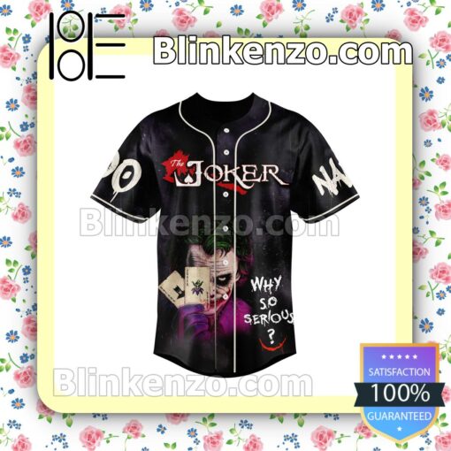 The Joker Why So Serious Personalized Baseball Jersey a