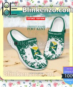 University of Maine Fort Kent Logo Crocs Clogs