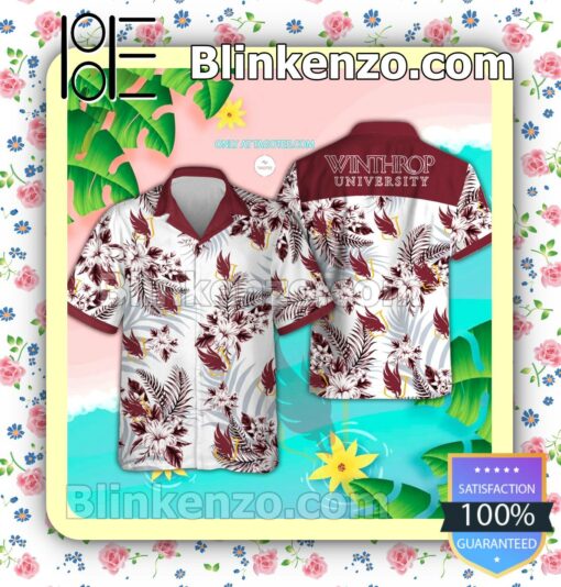 Winthrop University Men's Short Sleeve Aloha Shirts
