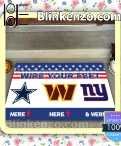 Wipe Your Feet Here Dallas Cowboys Washington Commanders New York Giants Welcome Mats