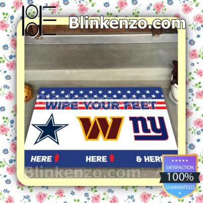 Wipe Your Feet Here Dallas Cowboys Washington Commanders New York Giants Welcome Mats