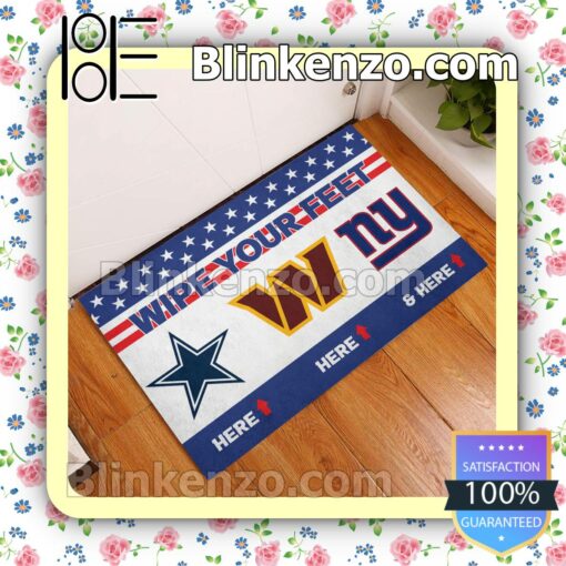 Wipe Your Feet Here Dallas Cowboys Washington Commanders New York Giants Welcome Mats a