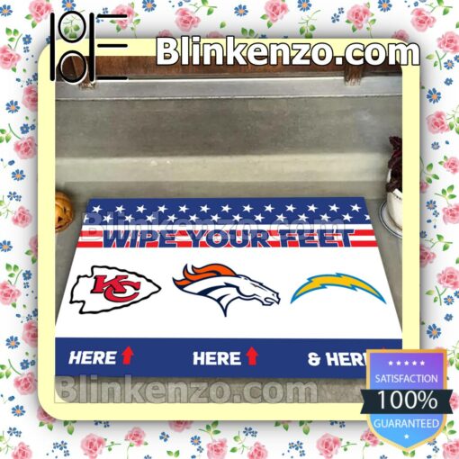 Wipe Your Feet Here Kansas City Chiefs Denver Broncos Los Angeles Chargers Welcome Mats